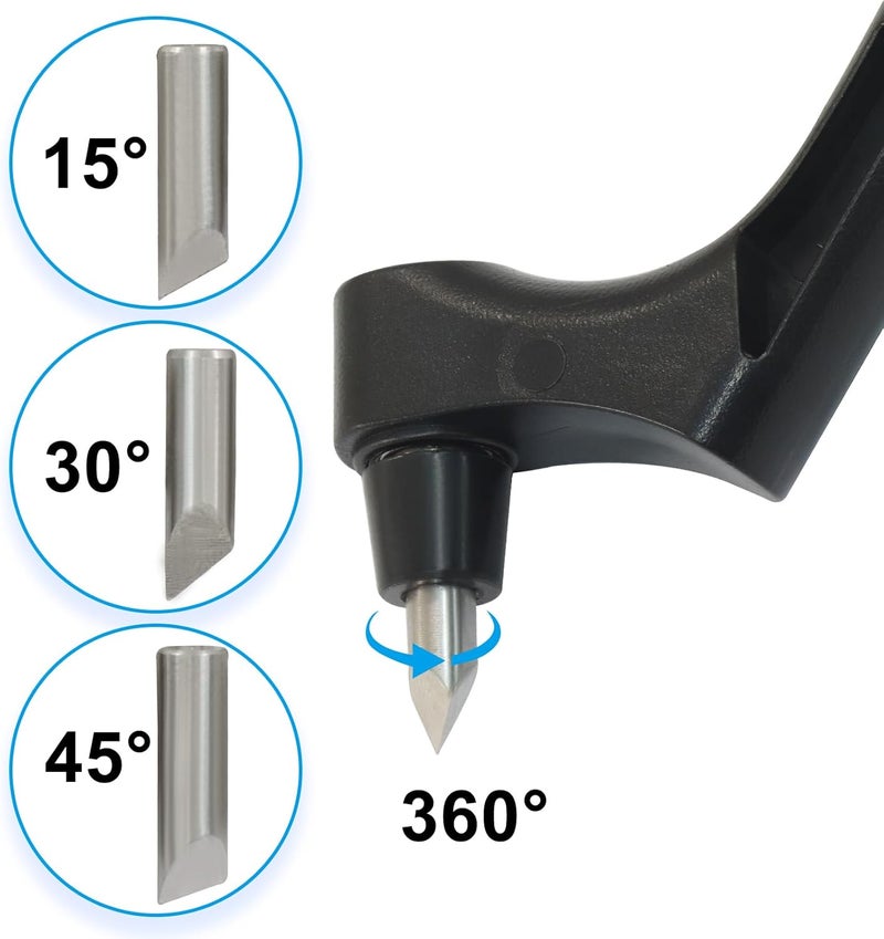 Moicstiy Craft Cutting Tools, Craft Cutting Knives with 3 different 360 Degree Rotating Blades and Cutting Mat, Stainless Steel Cutter Pen for Stencils Scrapbooks DIY Crafts (Black) - Image 4